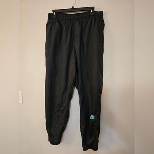 Nike Mens Black Track Pants with Teal Logo